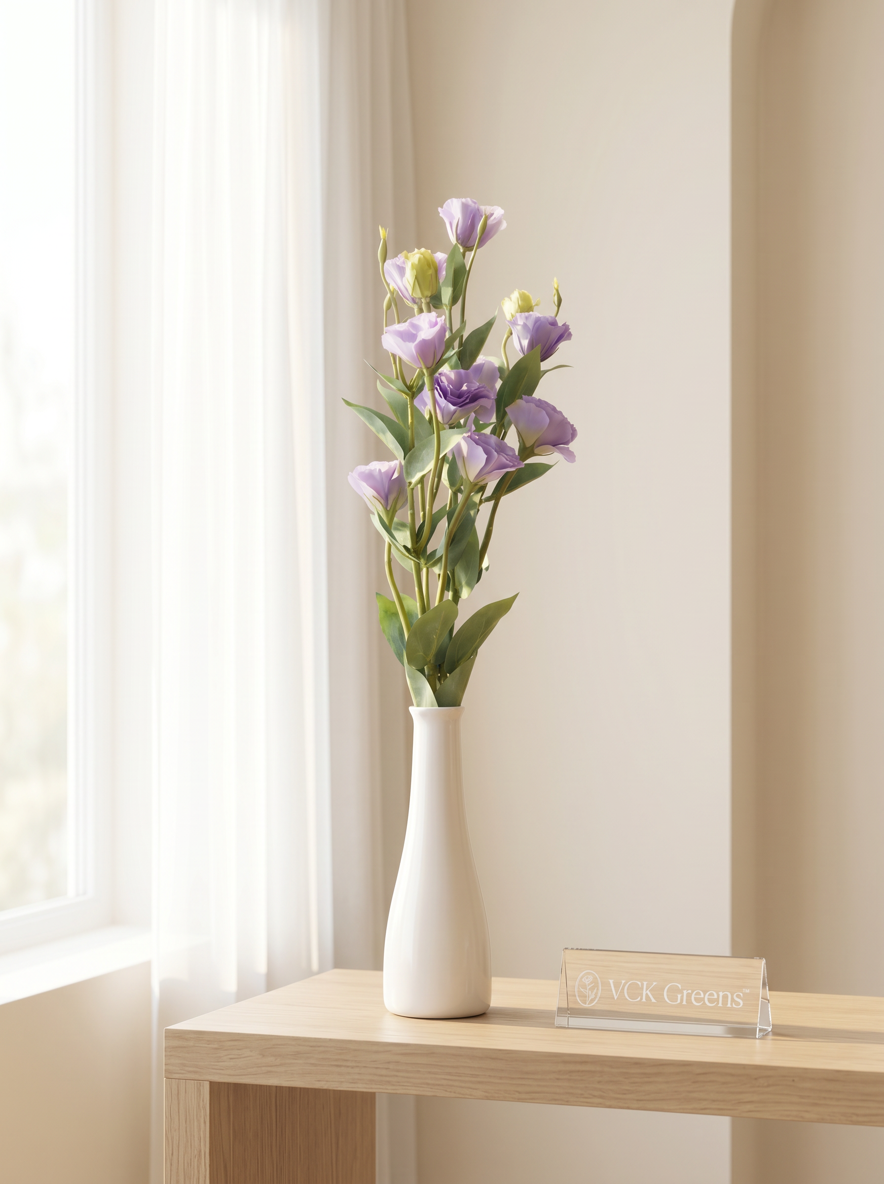 Artificial Lavender Lisianthus Spray