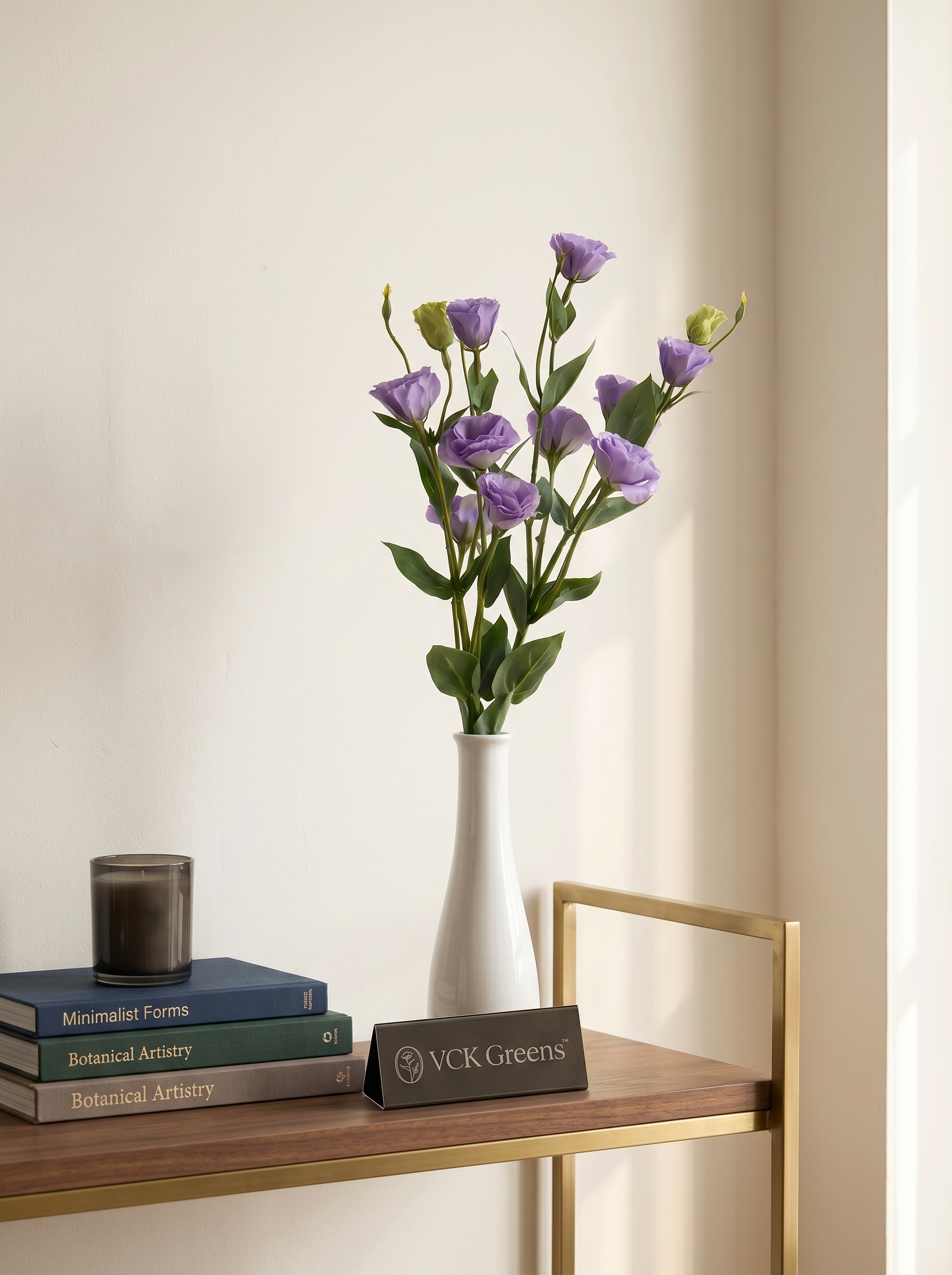 Artificial Lavender Lisianthus Spray