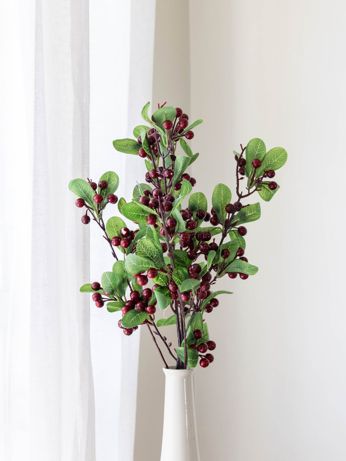 Artificial Crimson Berry Stem 84cm