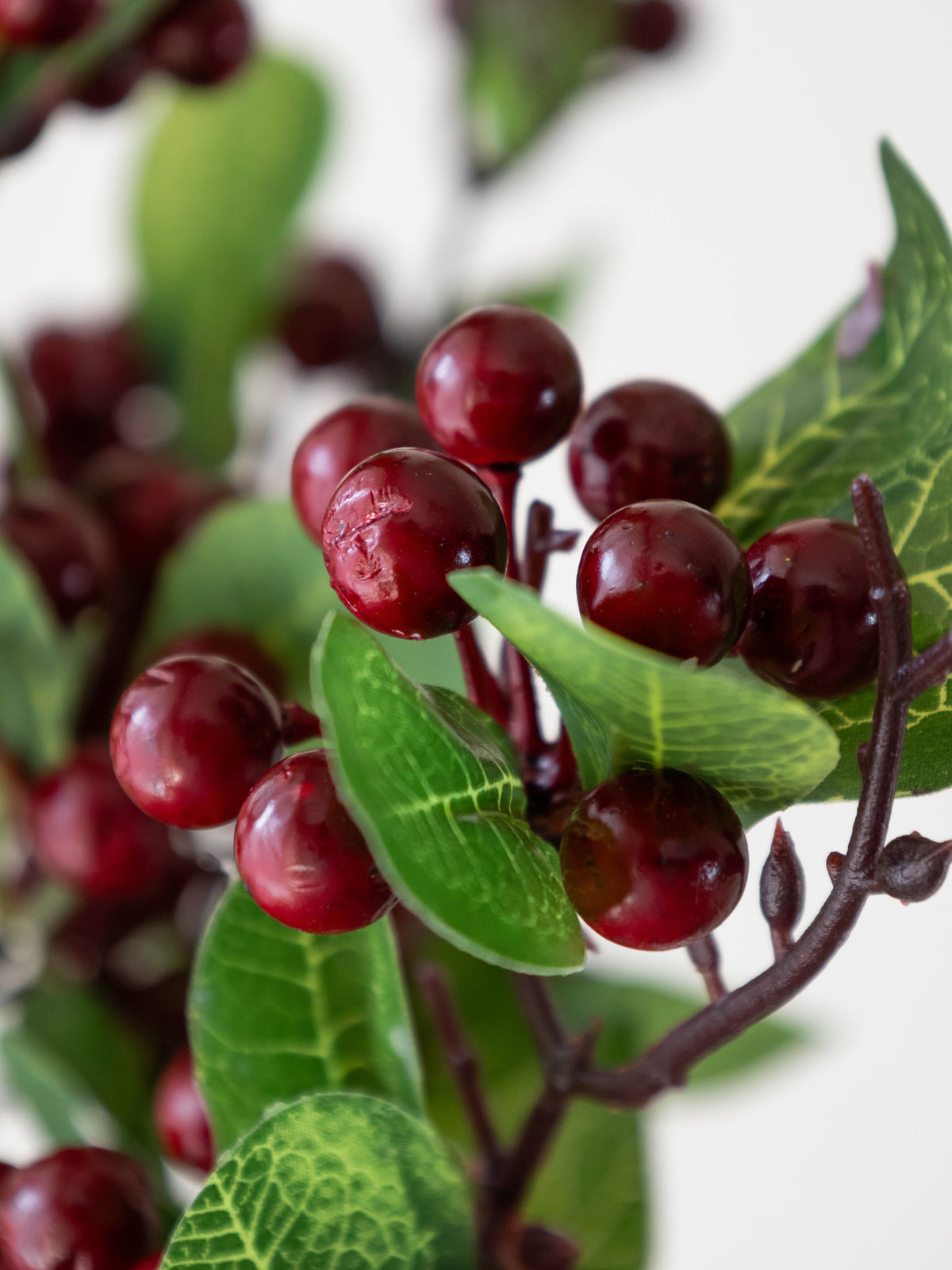 Artificial Crimson Berry Stem 84cm