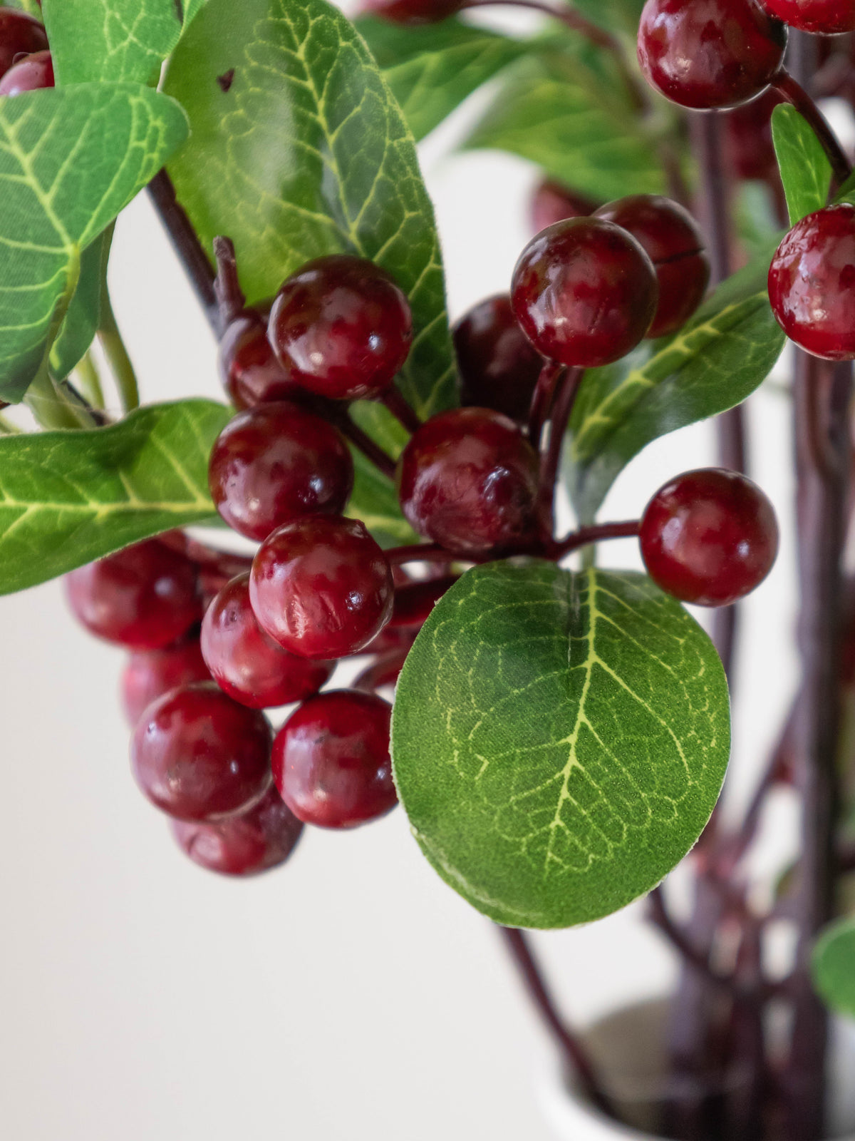 Artificial Crimson Berry Stem 84cm