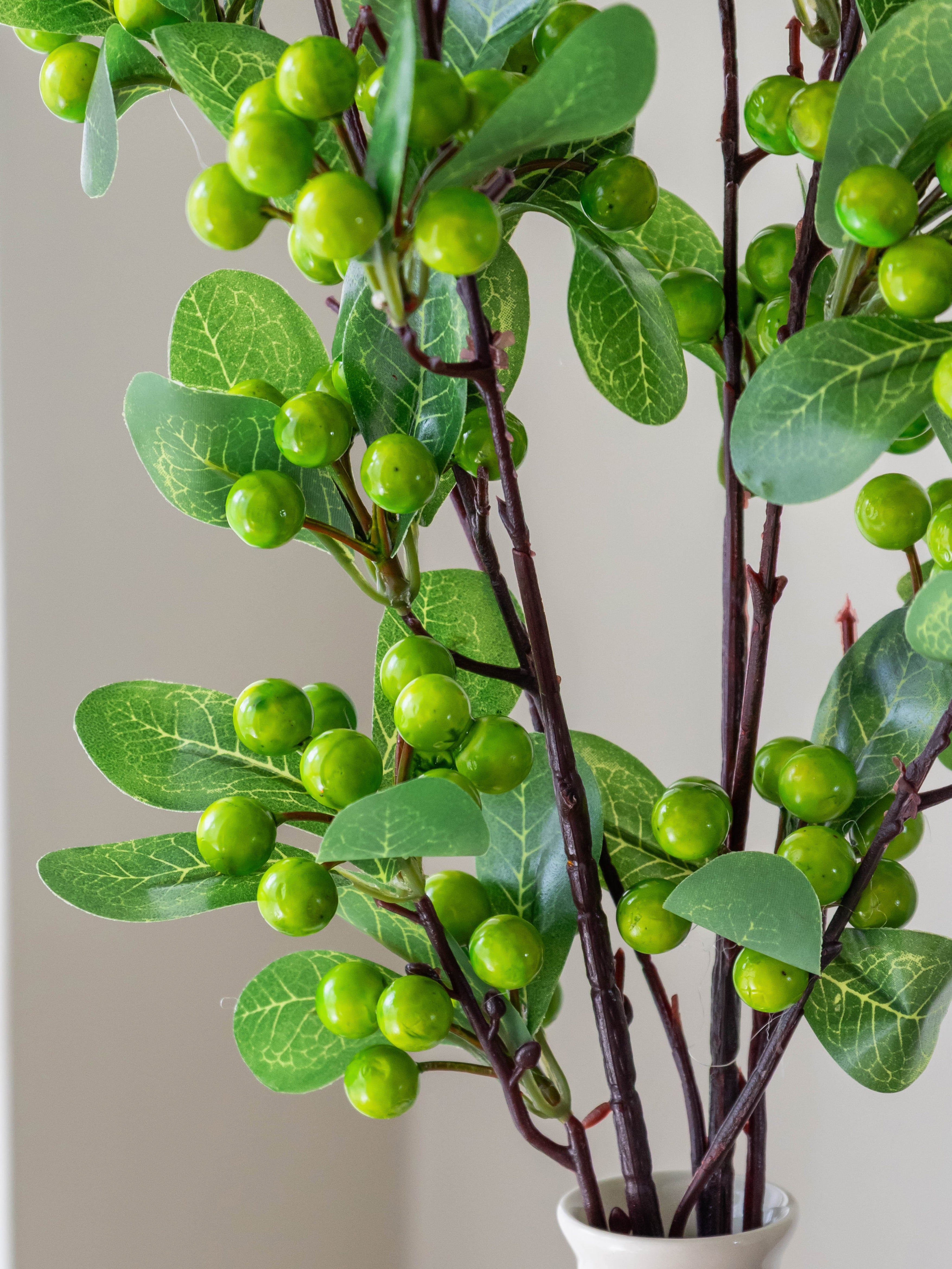 Artificial Green Berry Stem 84cm