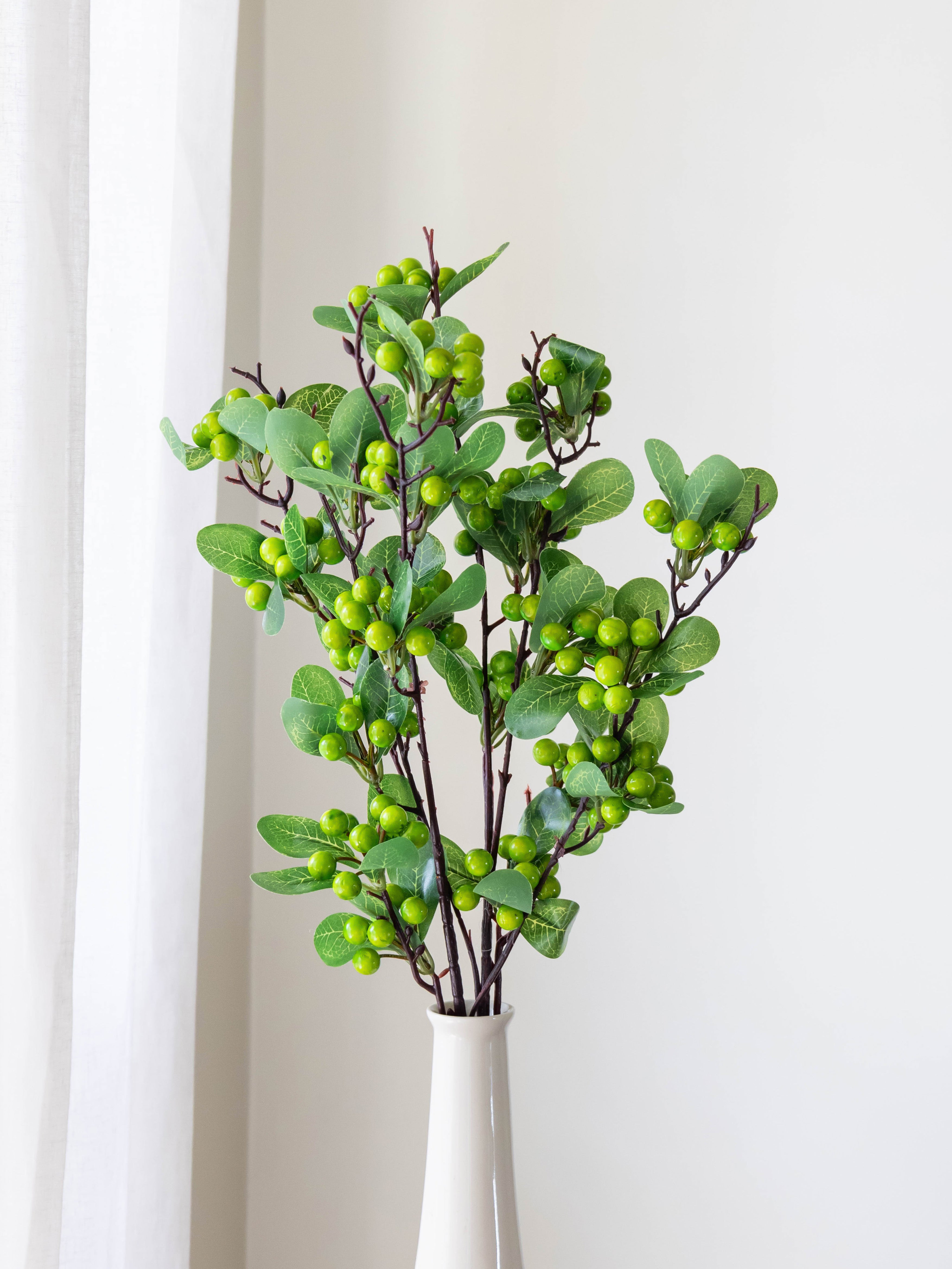 Artificial Green Berry Stem 84cm