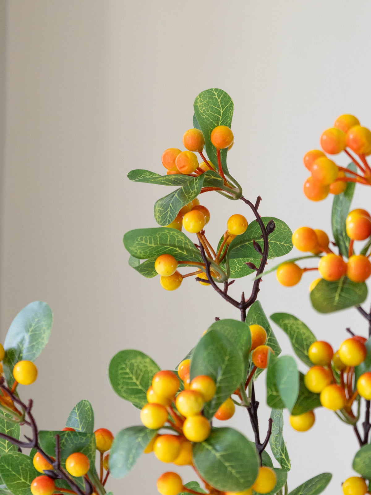 Artificial Orange Berry Stem 84cm