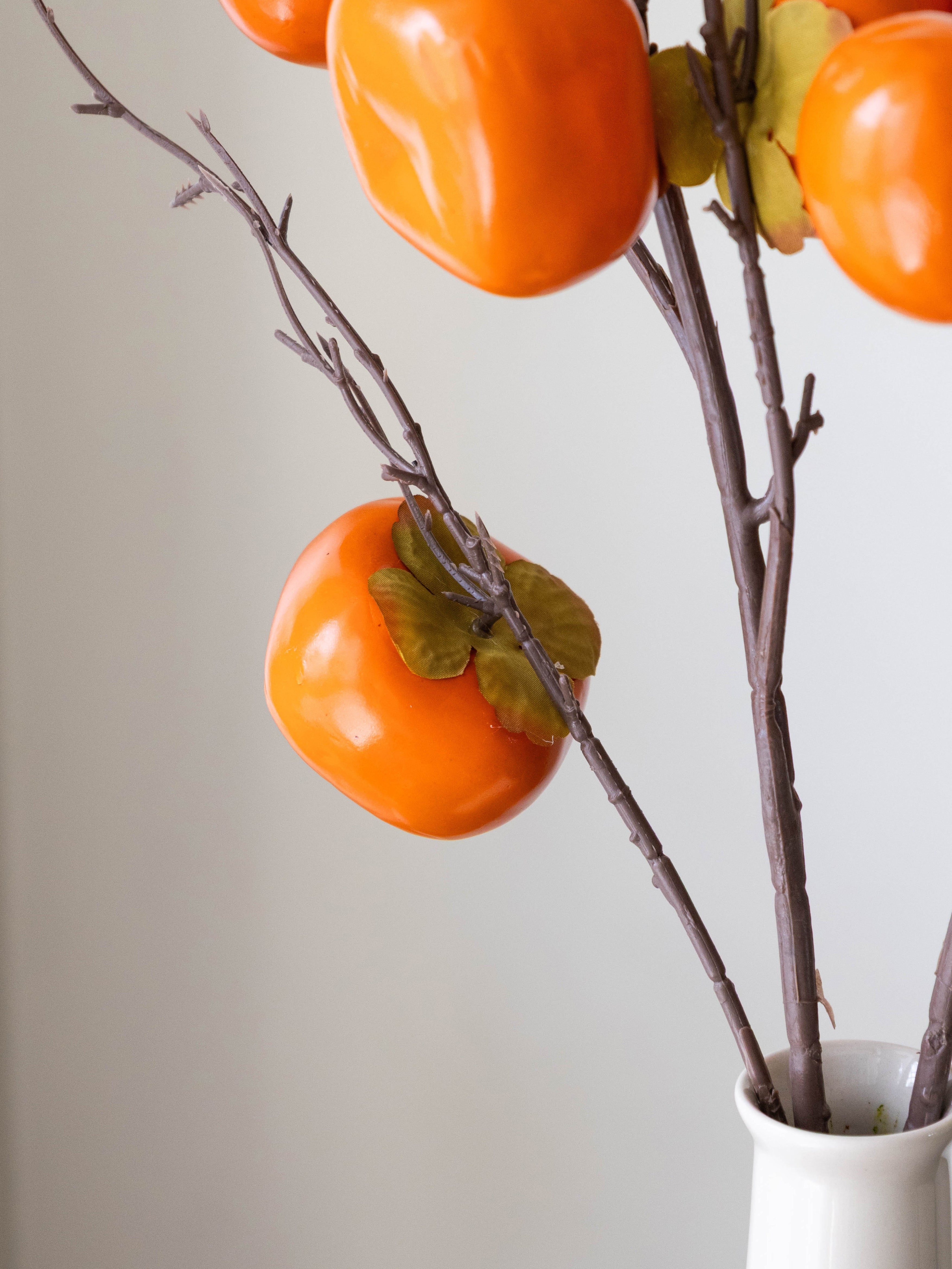 Artificial Amber Fruit Stem 90cm