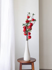 Artificial Red Pomegranate Stem 90cm