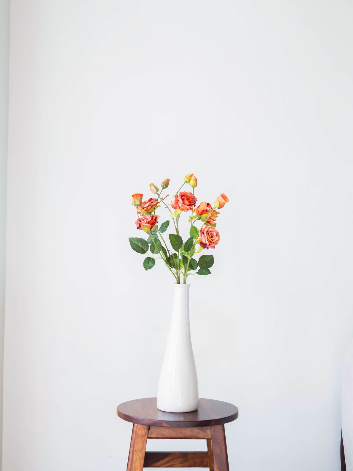 Artificial Rosette Rose Stem 65cm