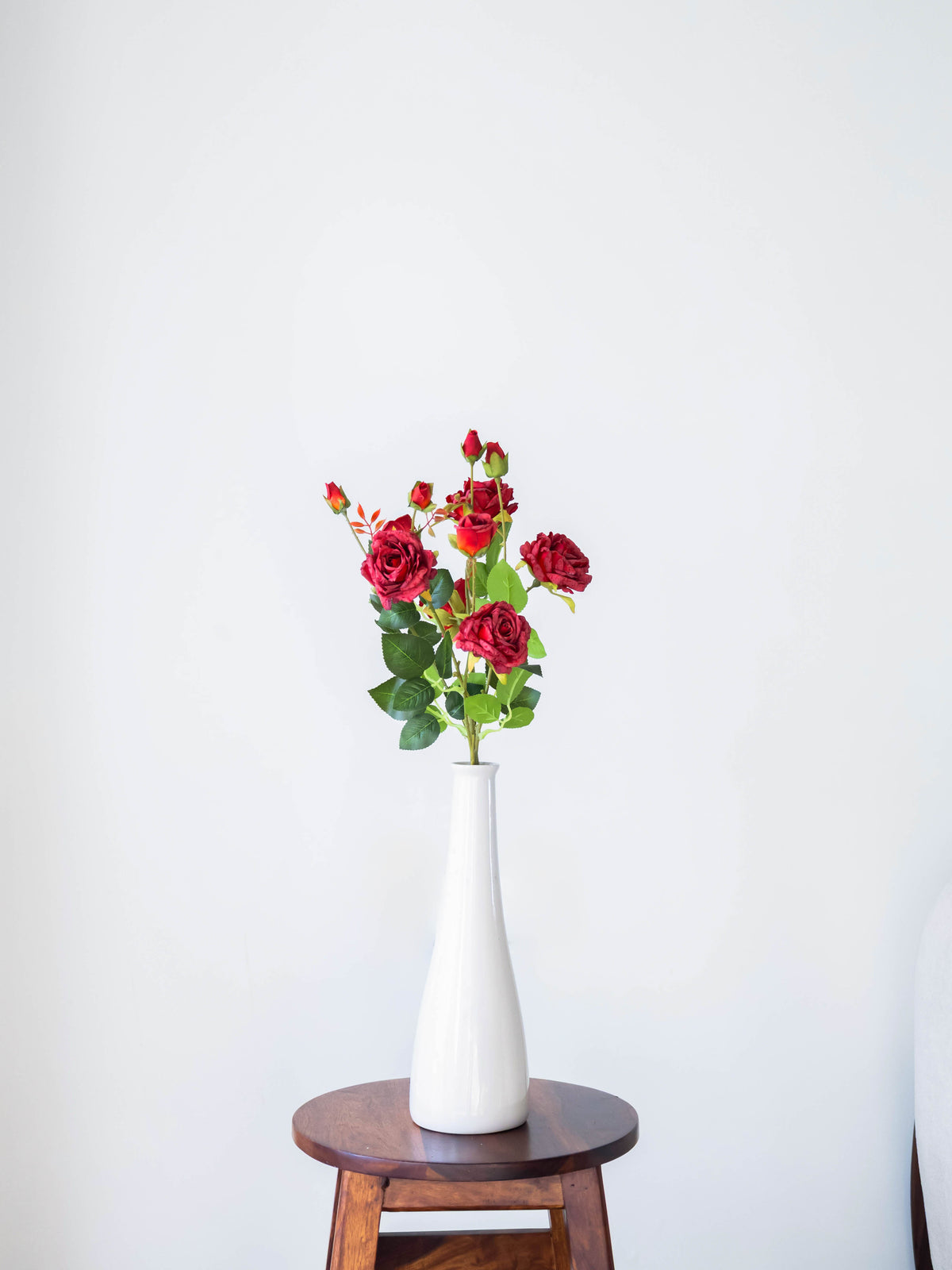 Artificial Rosette Rose Stem 65cm