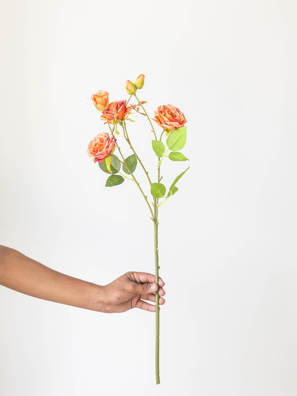 Artificial Rosette Rose Stem 65cm