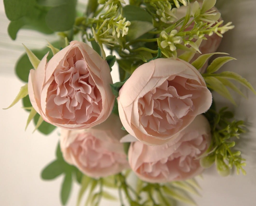 Artificial Small Peony Flower Bunches 30cm