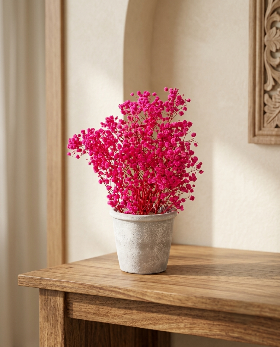 Preserved Baby’s Breath Table Top 24cm