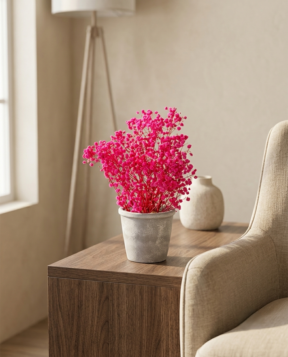 Preserved Baby’s Breath Table Top 24cm