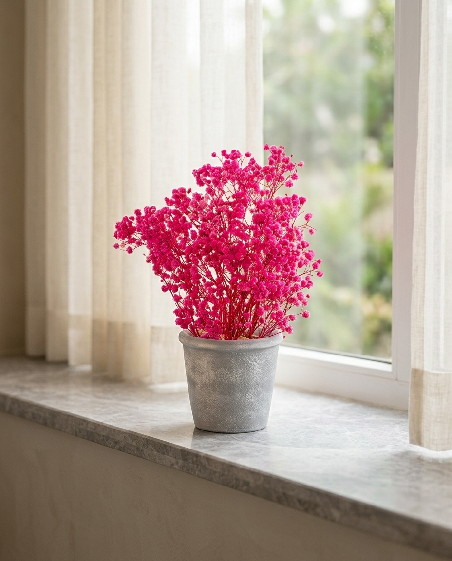 Preserved Baby’s Breath Table Top 24cm
