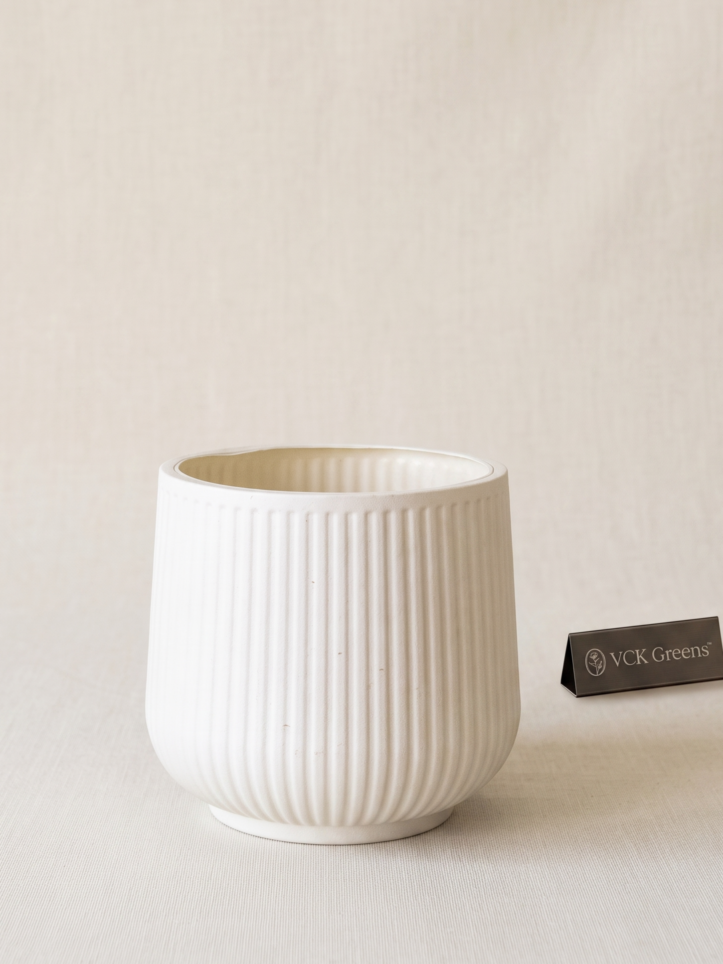 Ribbed Round Pot 14 Inch