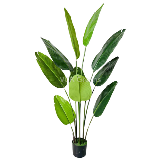 Artificial Travellers Banana Leaf Plant With Pot 5.3ft