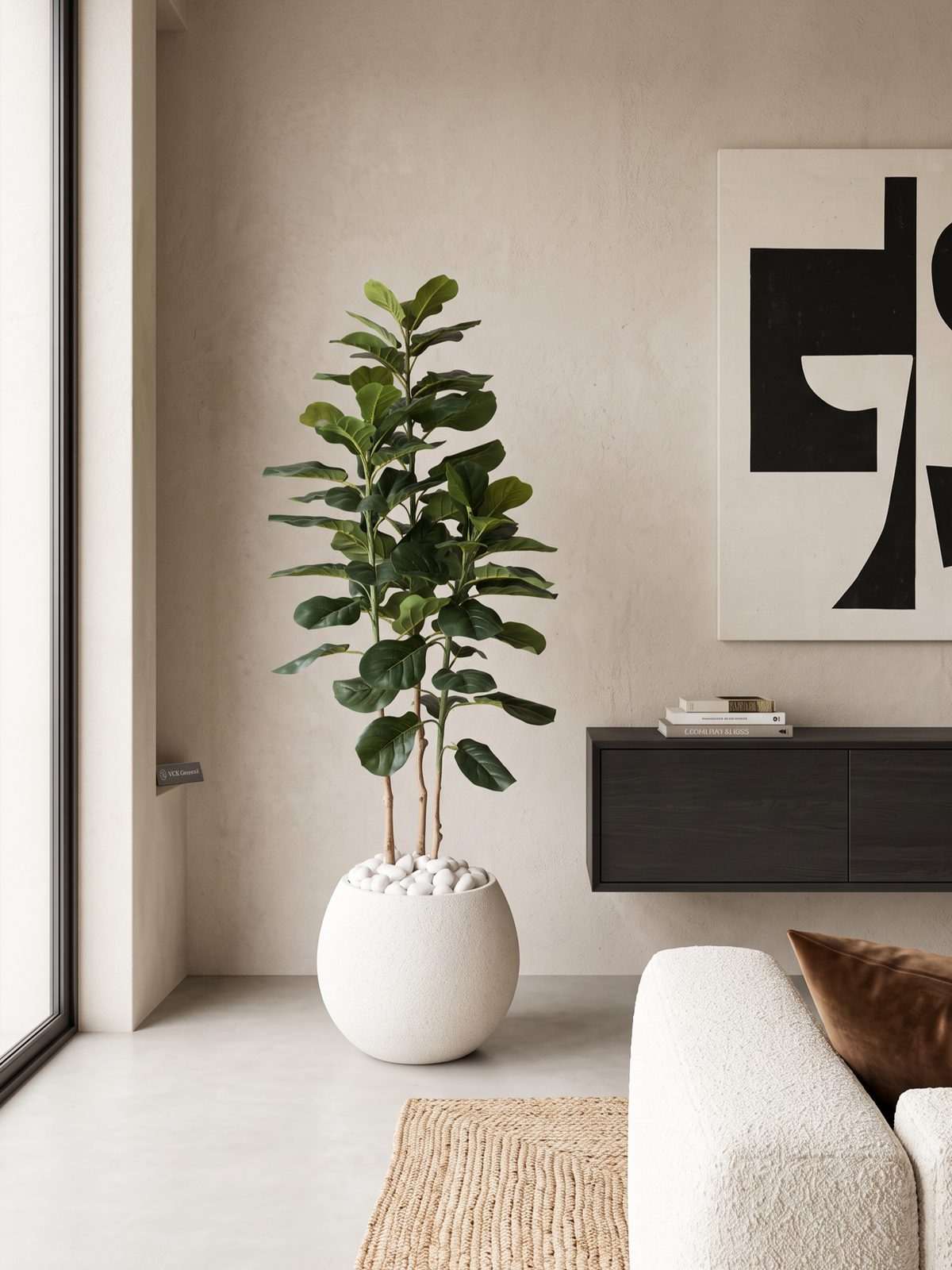 Artificial Velora Fiddle Leaf Fig Tree 5ft