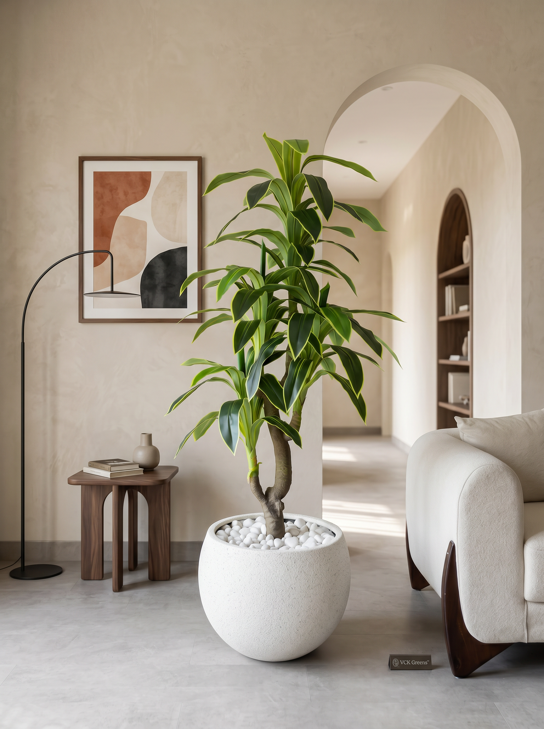 Artificial Variegated Dracaena Plant 6ft
