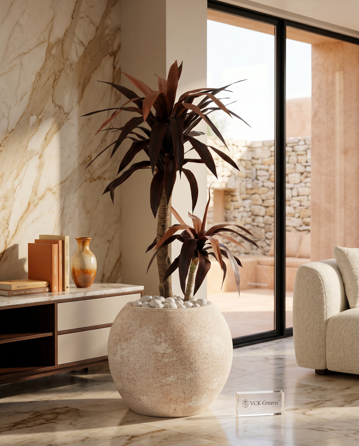 Artificial Red Dracaena Plant 4ft