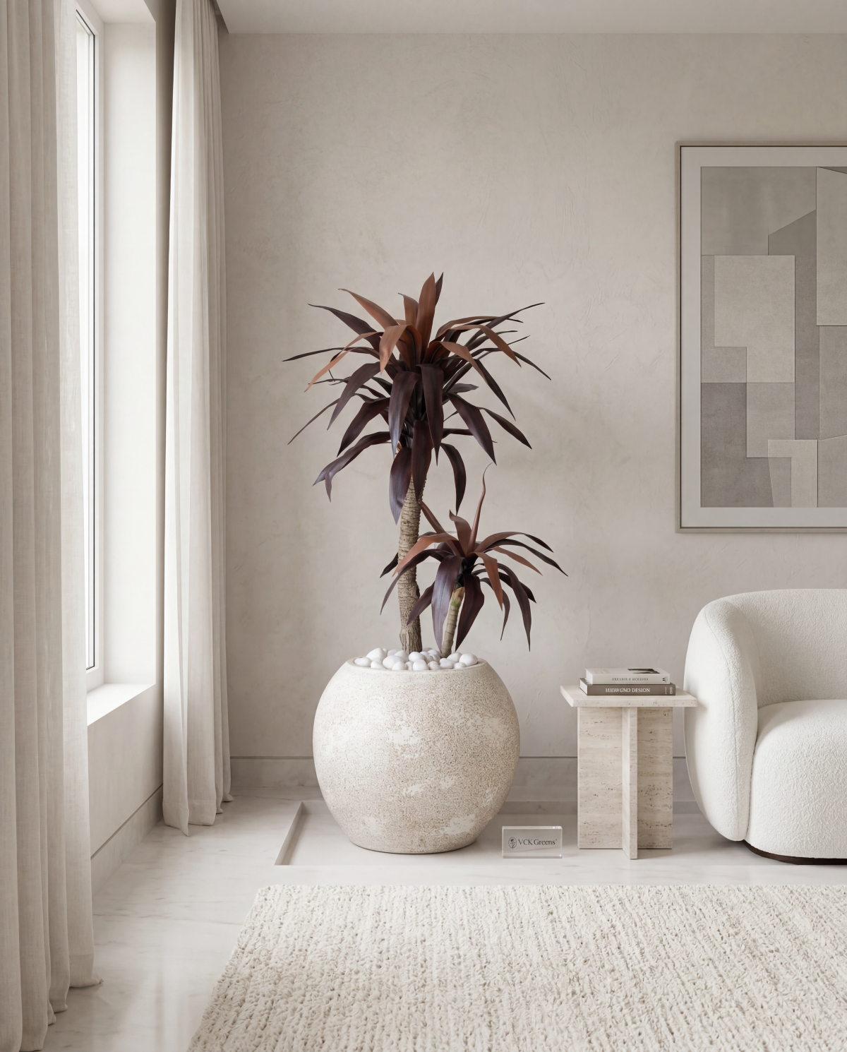 Artificial Red Dracaena Plant 4ft