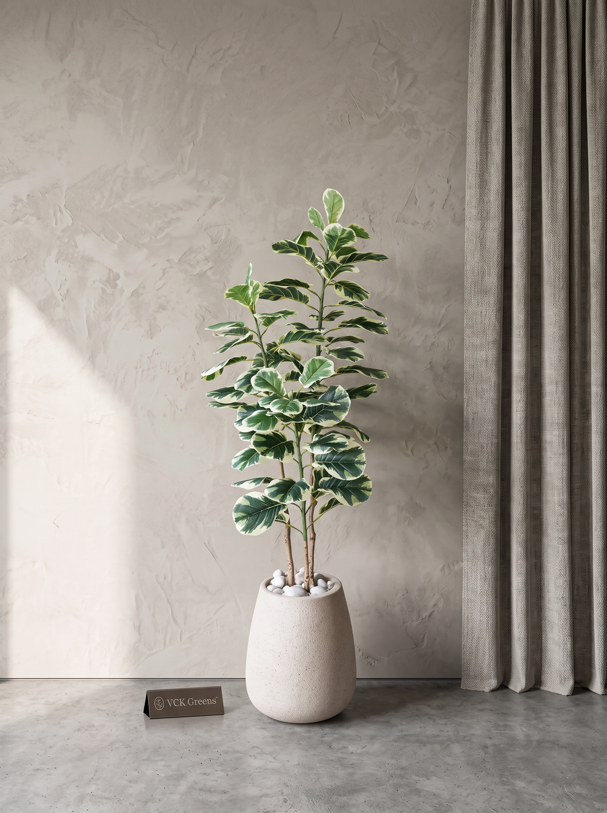 Artificial Variegated Leaf Plant 5ft