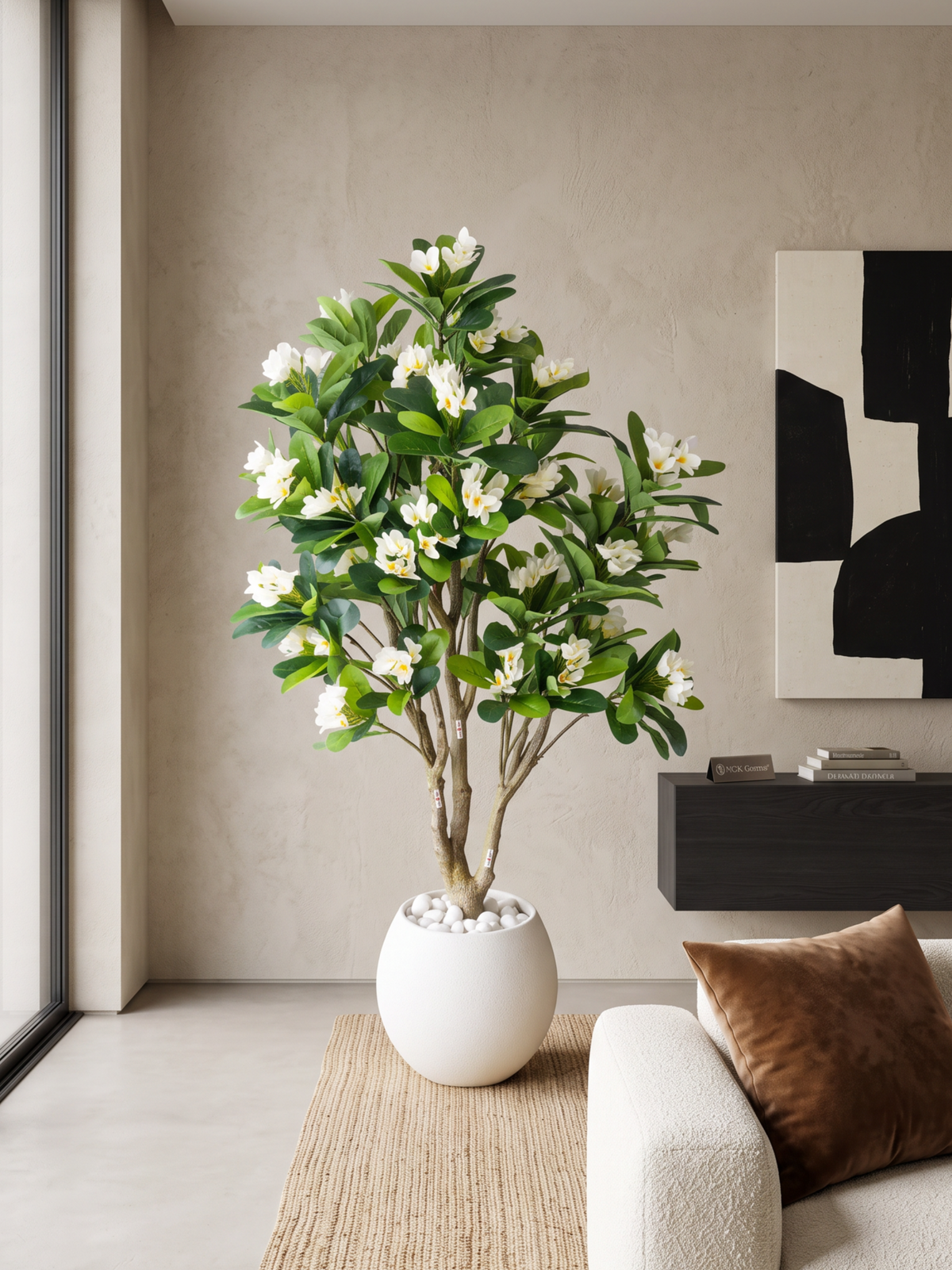 Artificial Frangipani Floral Tree 6ft