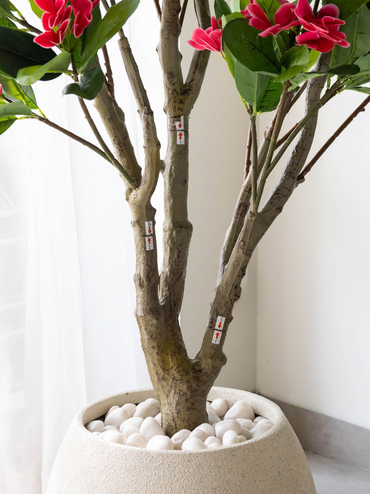 Artificial Pink Frangipani Floral Tree 6ft