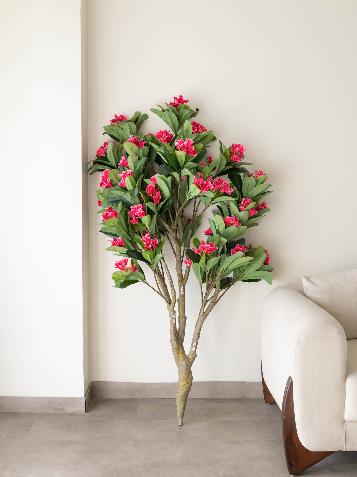 Artificial Pink Frangipani Floral Tree 6ft