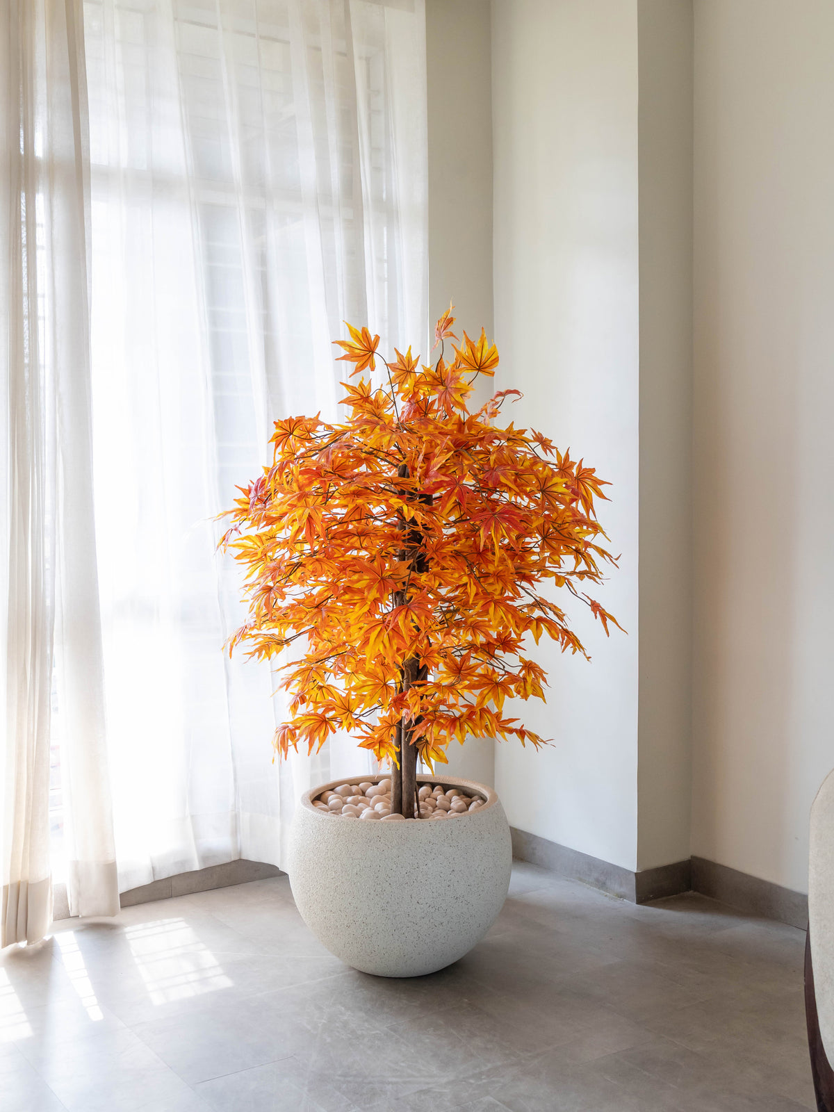 Artificial Orange Maple Tree 4.5ft