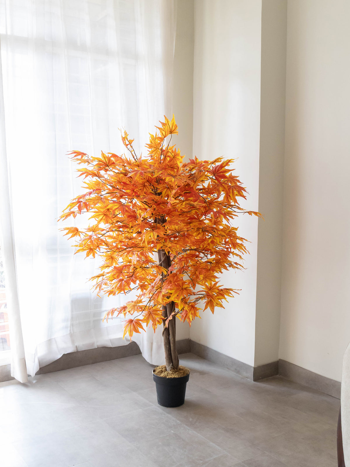 Artificial Orange Maple Tree 4.5ft
