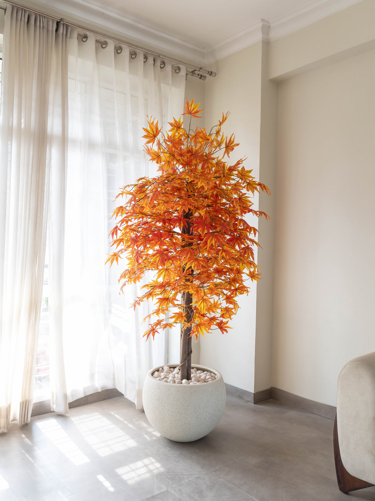 Artificial Orange Maple Tree 6.5ft