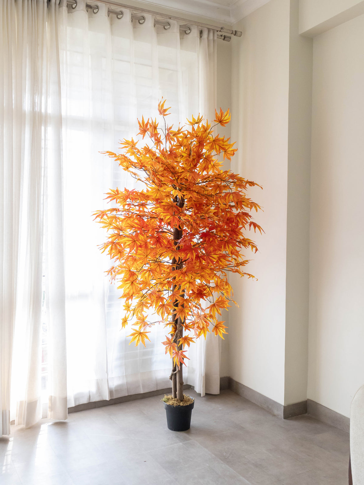 Artificial Orange Maple Tree 6.5ft
