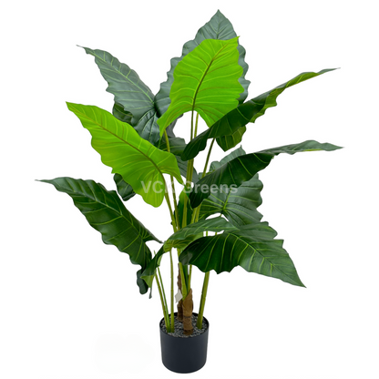 Artificial Green Caladium Leaf Plant 4ft With Pot