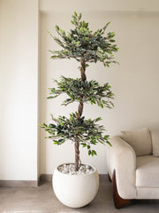 Artificial Ficus Topiary Tree 6.5ft