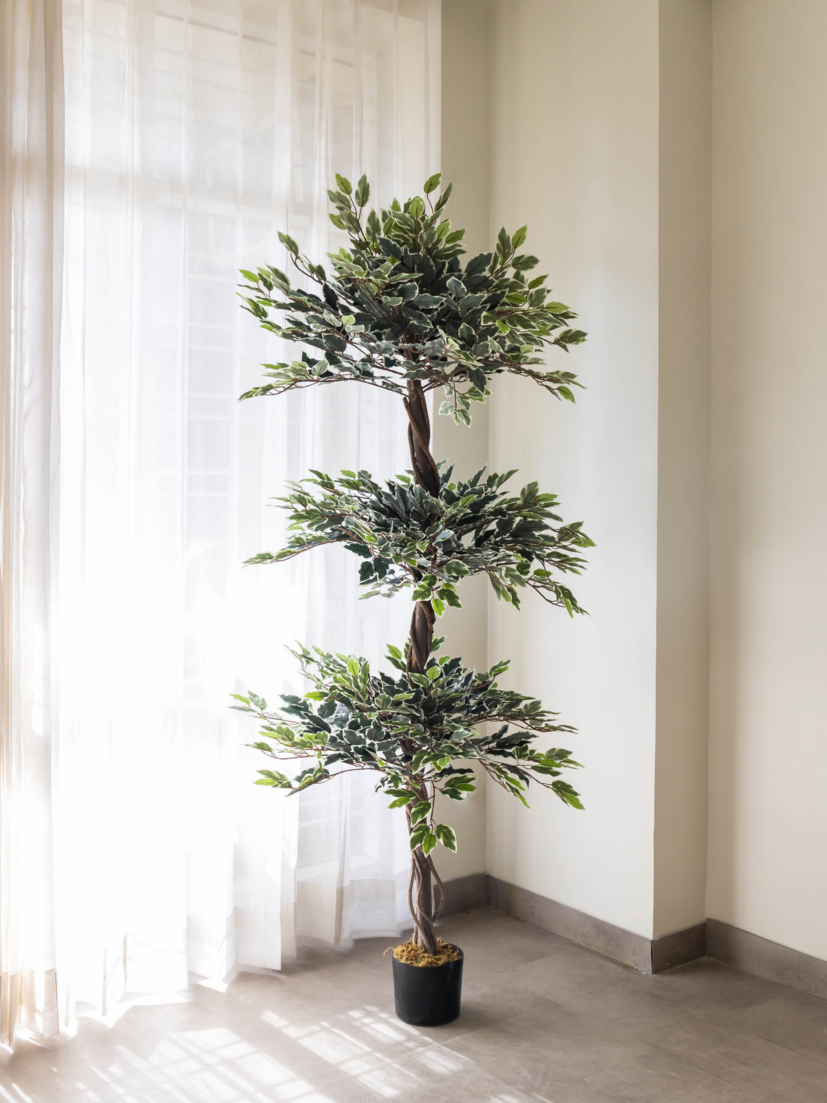 Artificial Ficus Topiary Tree 6.5ft