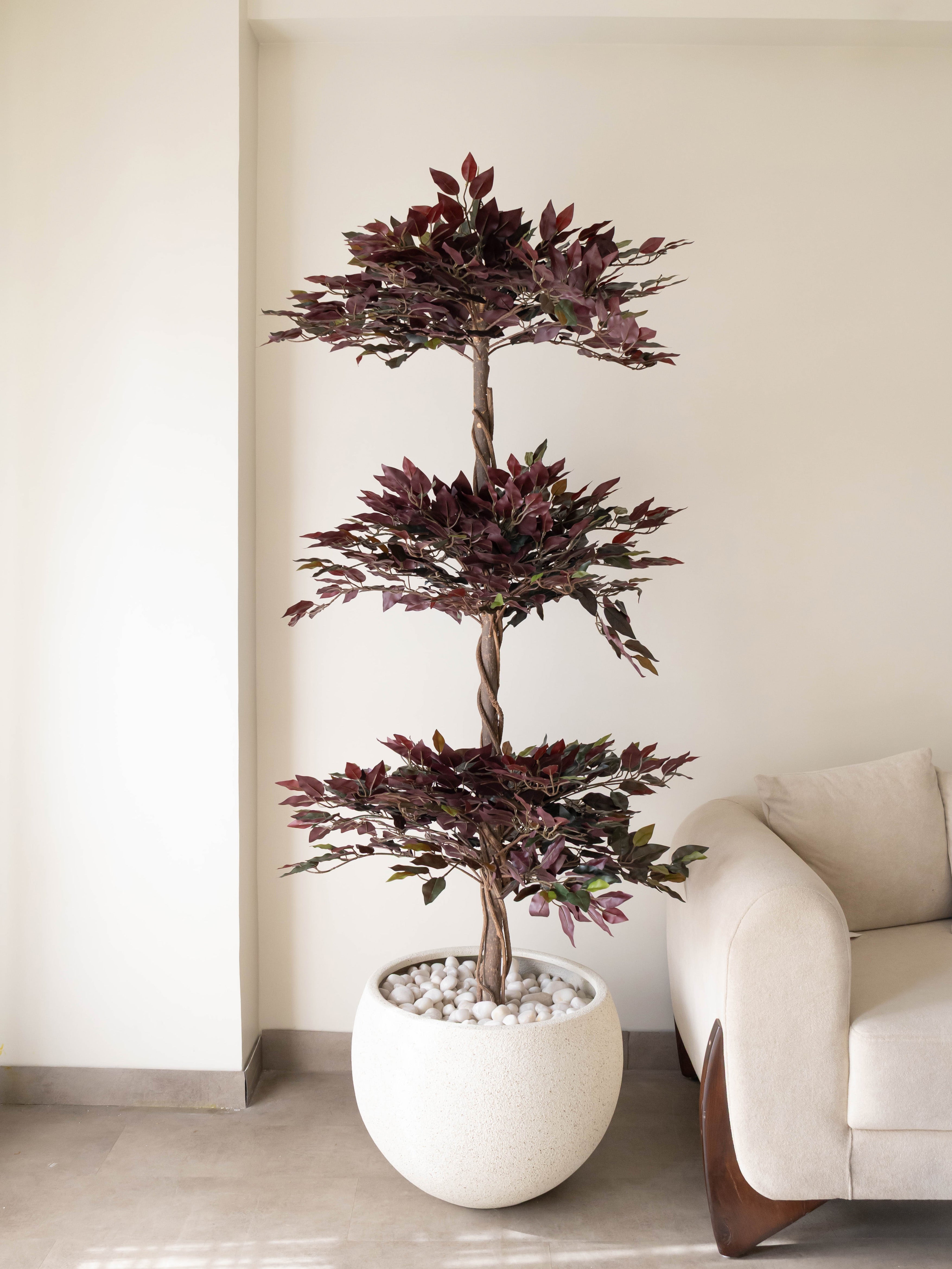 Artificial Multicolor Ficus Topiary Tree 6.5ft