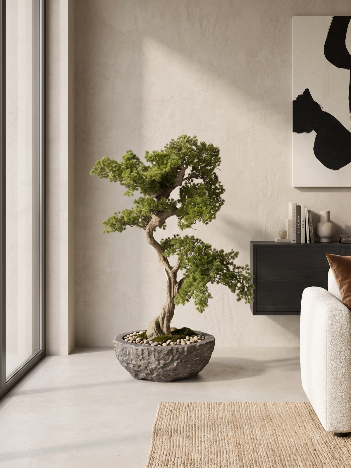 Artificial Sculpted Bonsai Tree 3.5ft