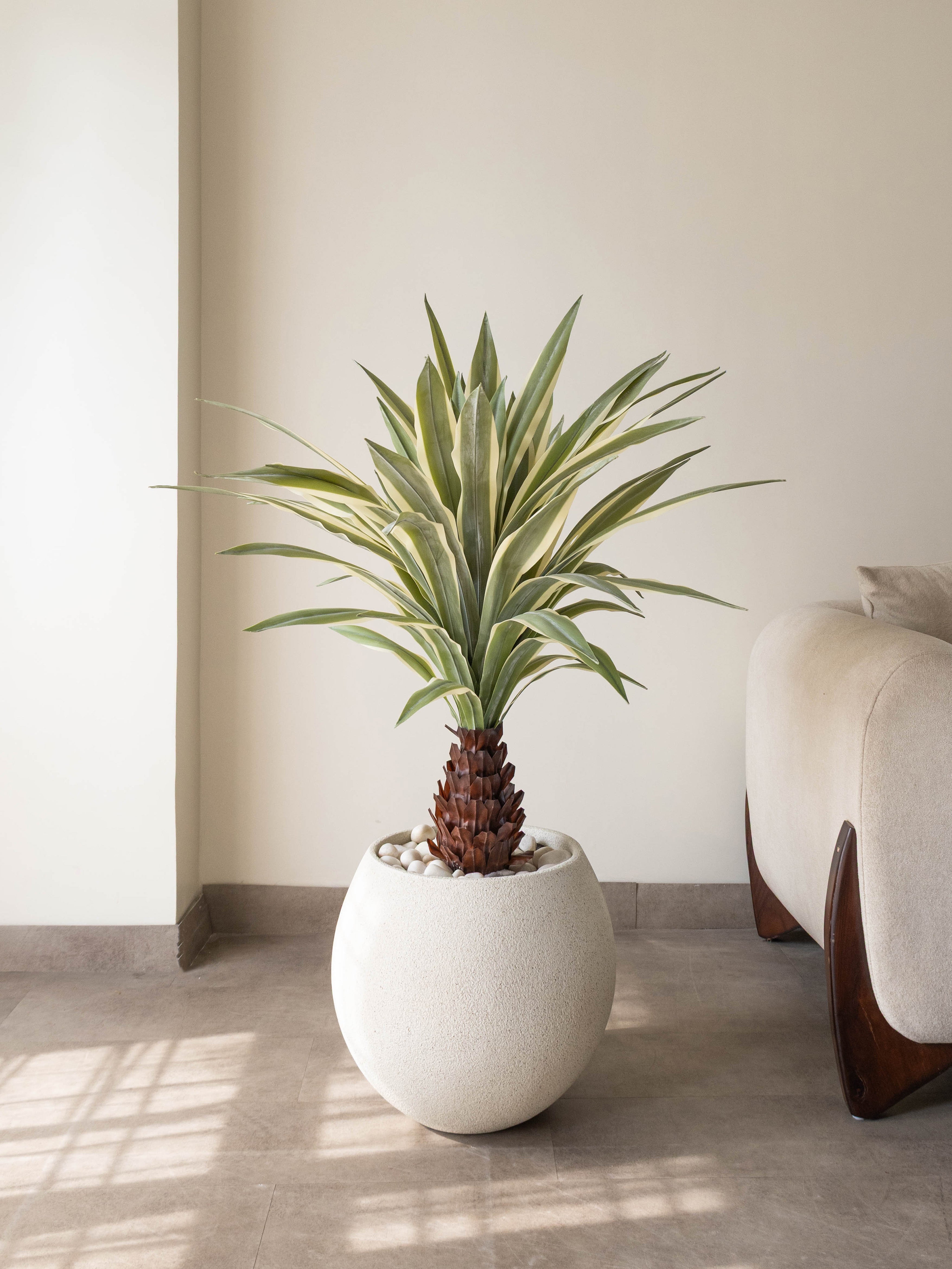Artificial Variegated Agave Plant 3.3ft