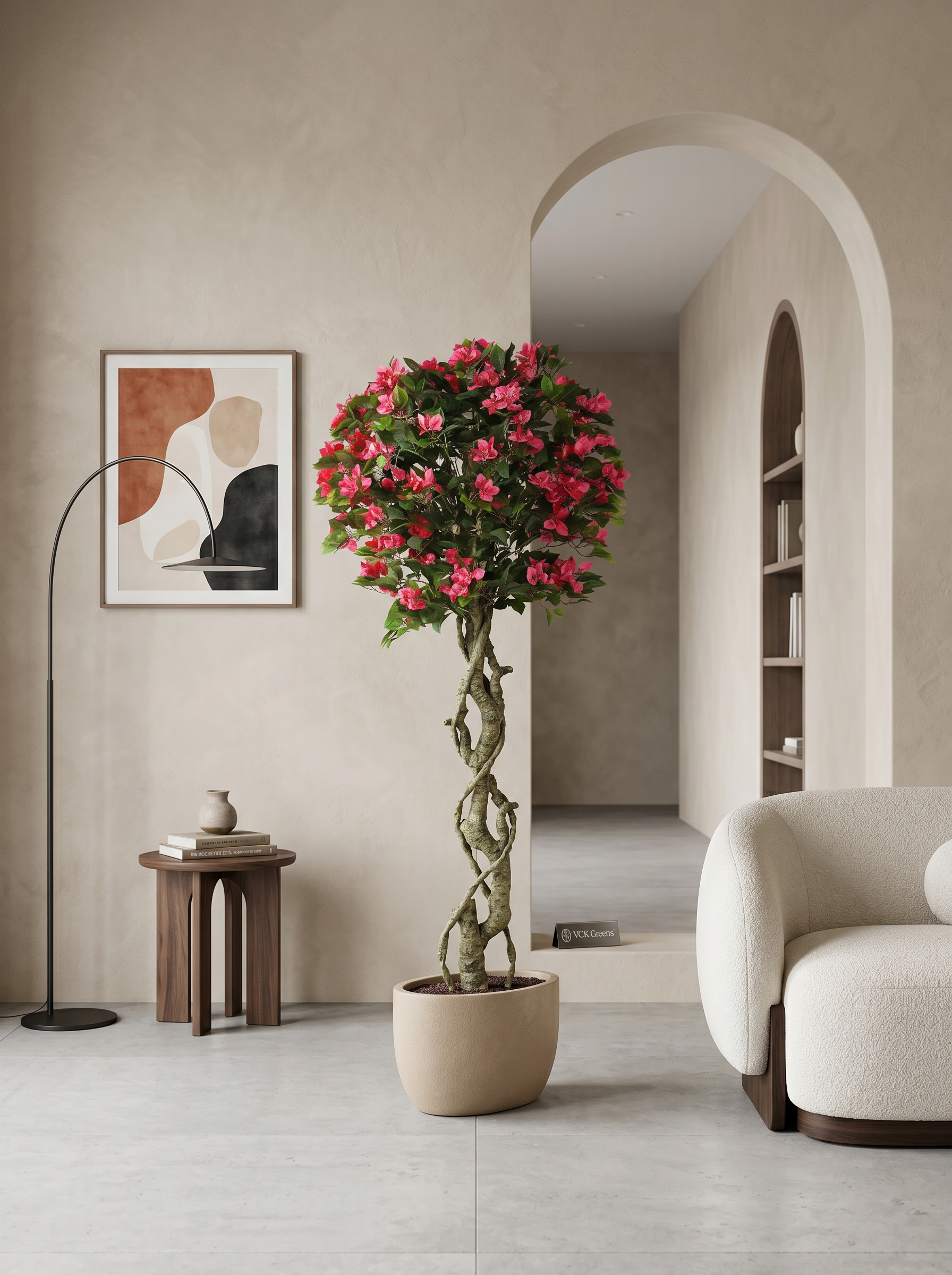 Artificial Pink Bougainvillea Topiary Tree 6ft