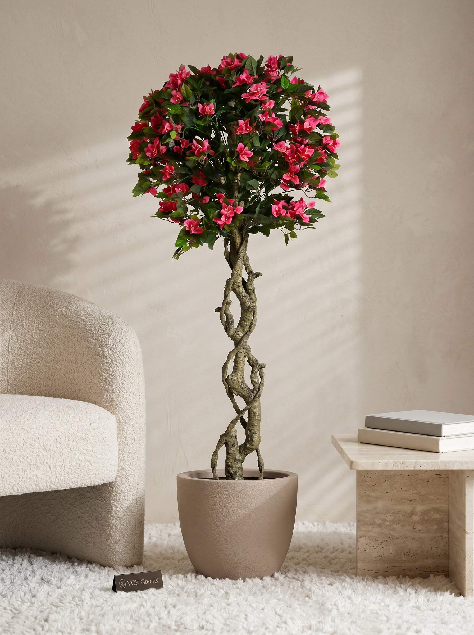 Artificial Pink Bougainvillea Topiary Tree 6ft