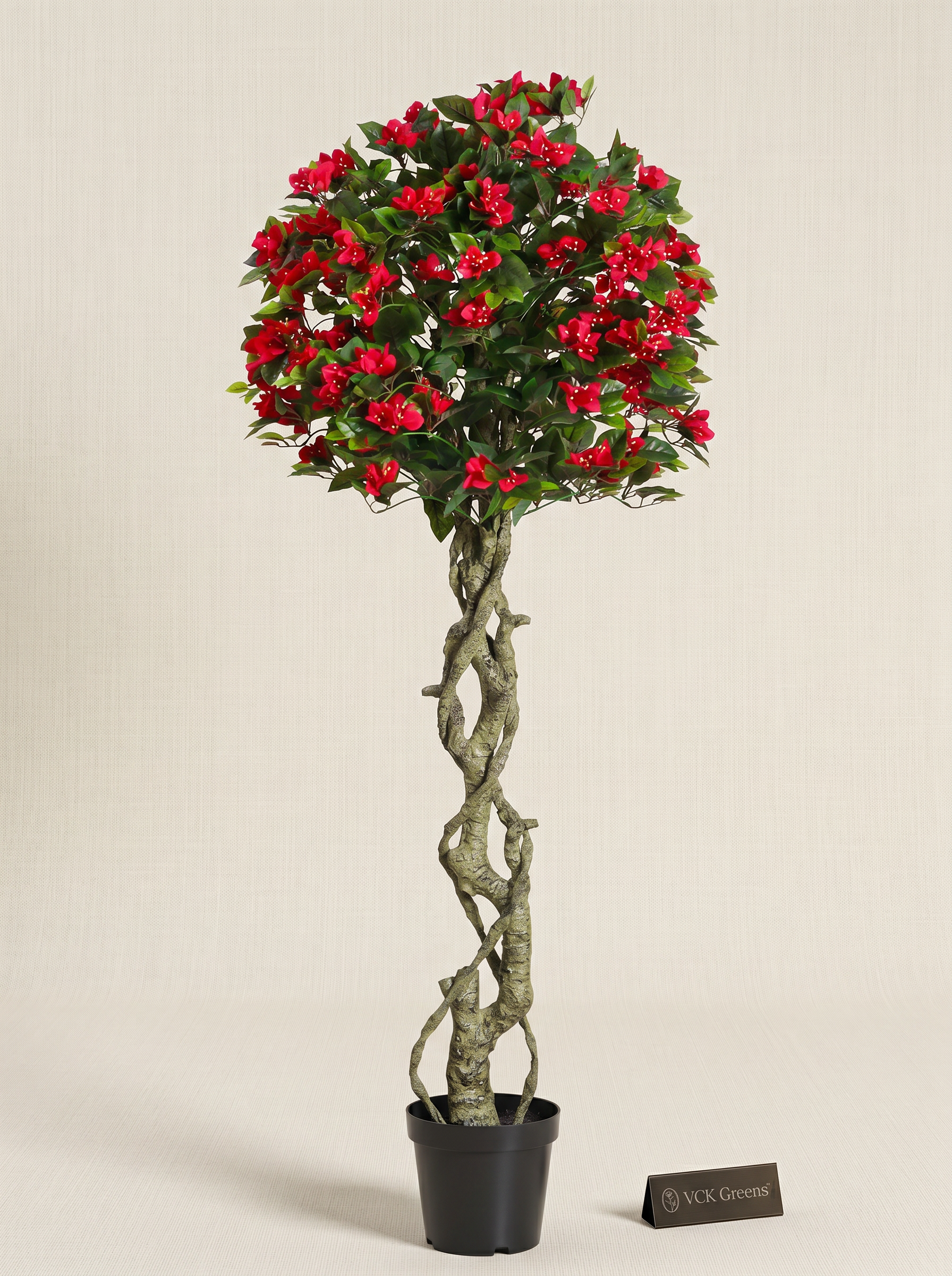 Artificial Red Bougainvillea Topiary Tree 6ft