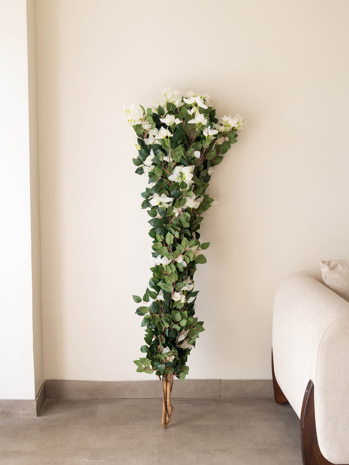 Artificial White Veil Bougainvillea Plant 5ft