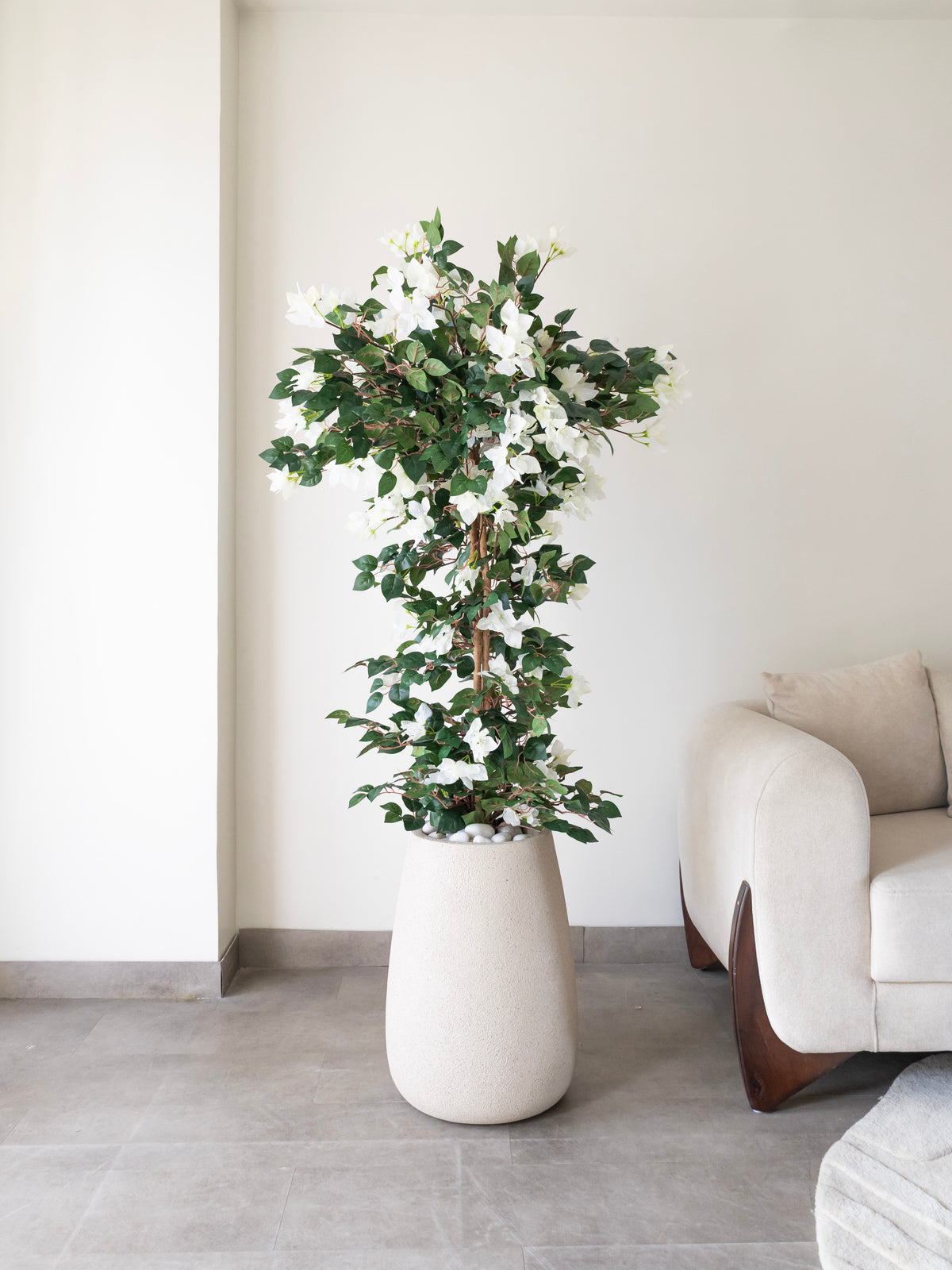 Artificial White Veil Bougainvillea Plant 5ft