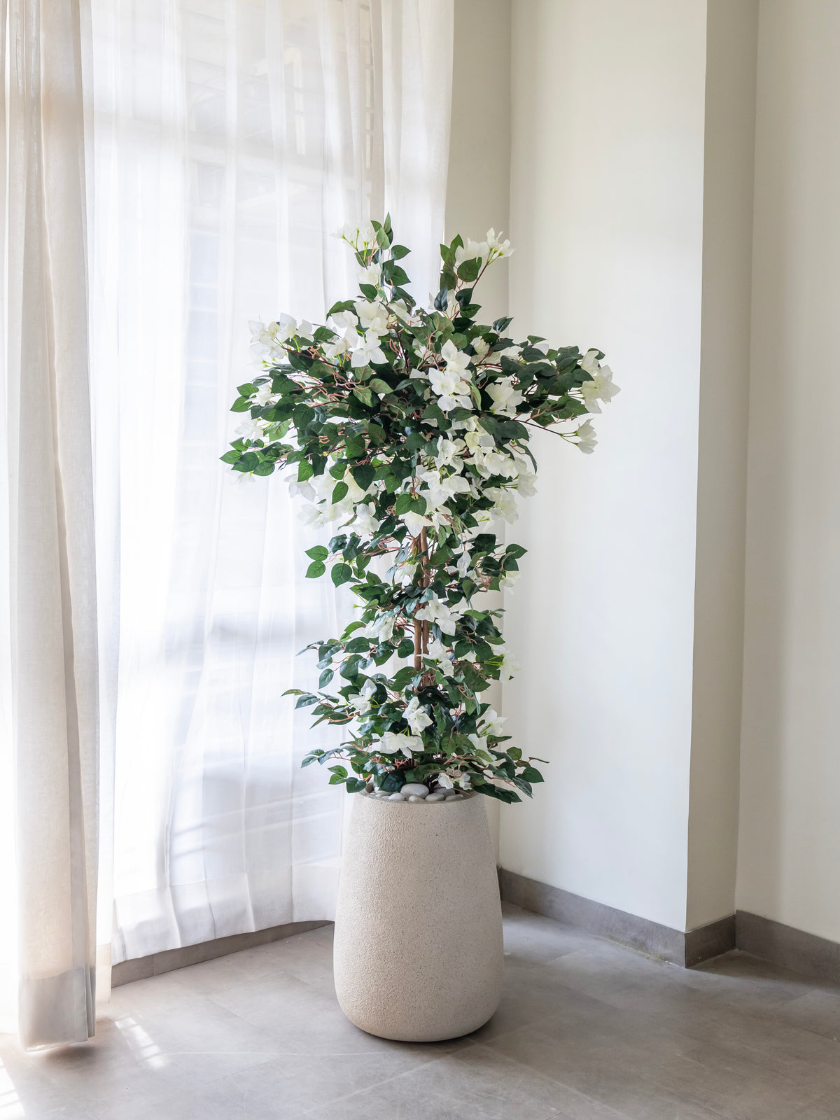 Artificial White Veil Bougainvillea Plant 5ft
