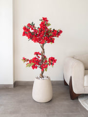 Artificial Red Canopy Bougainvillea Tree 4ft