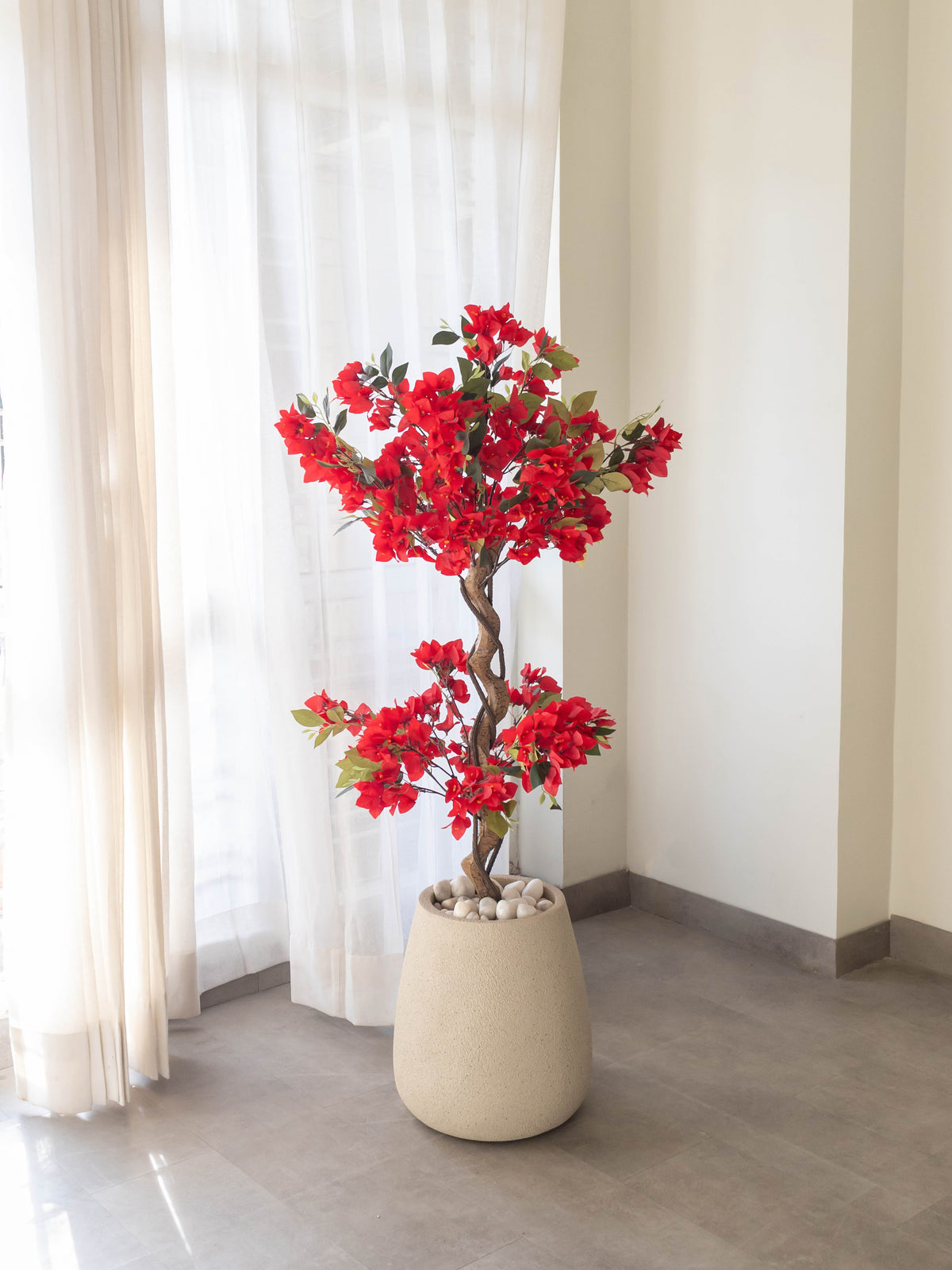 Artificial Red Canopy Bougainvillea Tree 4ft