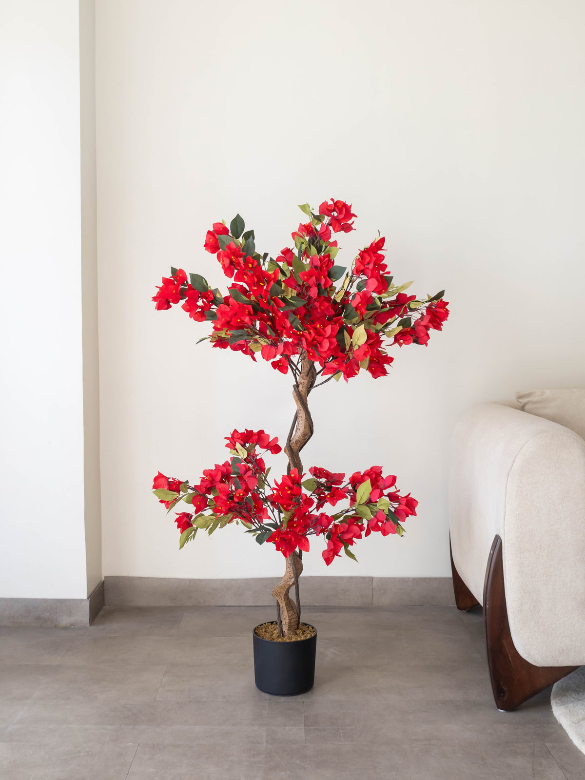 Artificial Red Canopy Bougainvillea Tree 4ft