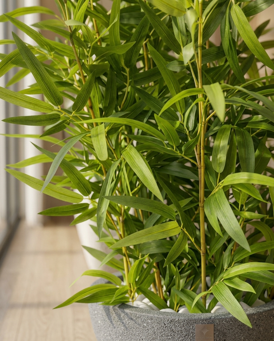 Artificial Emerald Bamboo Plant with Pot 3ft