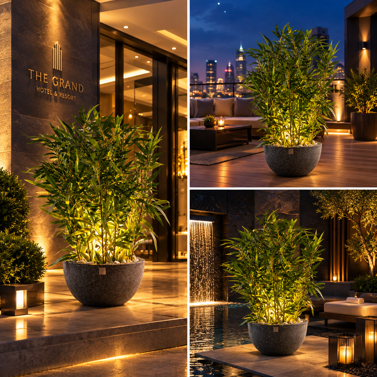 Artificial Emerald Bamboo Plant with Pot 3ft