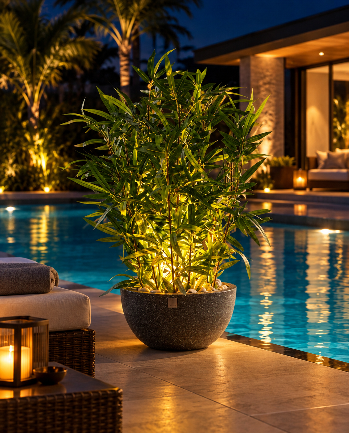 Artificial Emerald Bamboo Plant with Pot 3ft