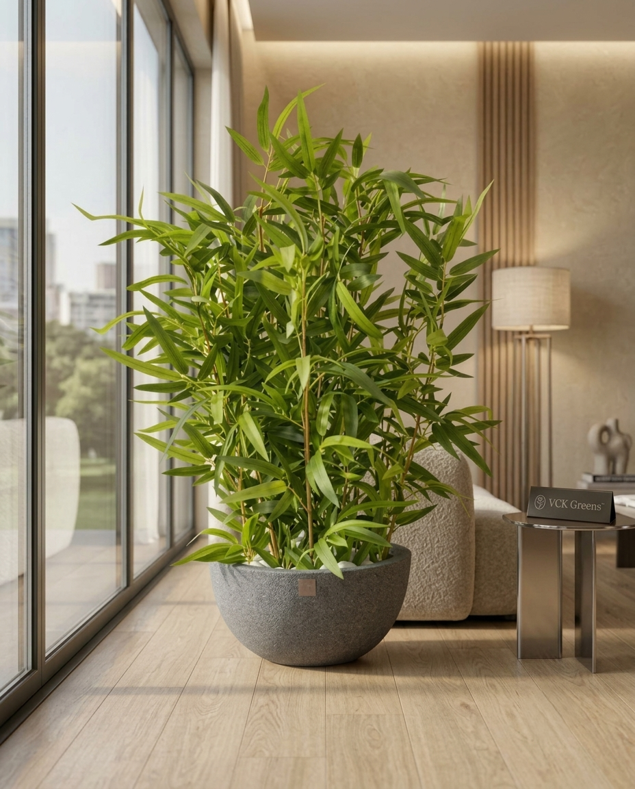 Artificial Emerald Bamboo Plant with Pot 3ft